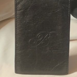 Vintage Brighton Mens  Black Leather Flip Wallet